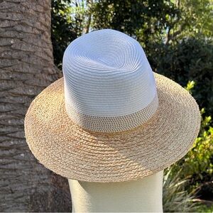 Kooringal "Mimosa Safari" hand-woven raffia-brimmed sun hat - one size